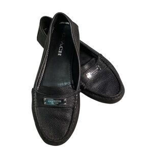 Coach Black fredrica Leather loafers